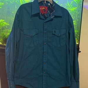 Teal Long Sleeve Button-Up Shirt